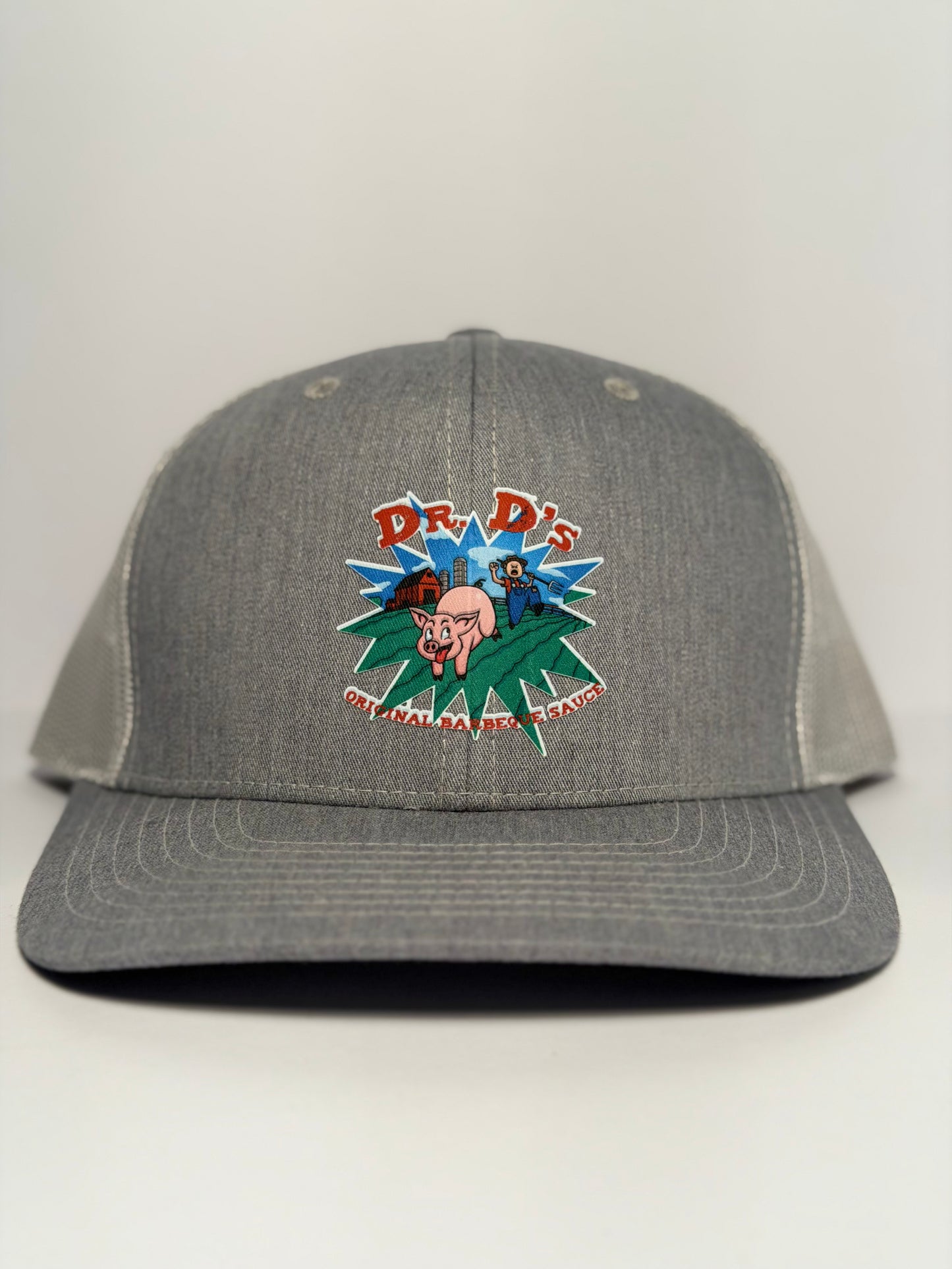 Dr. D's Trucker Snapback Hat (Heather Grey/ Light Grey)