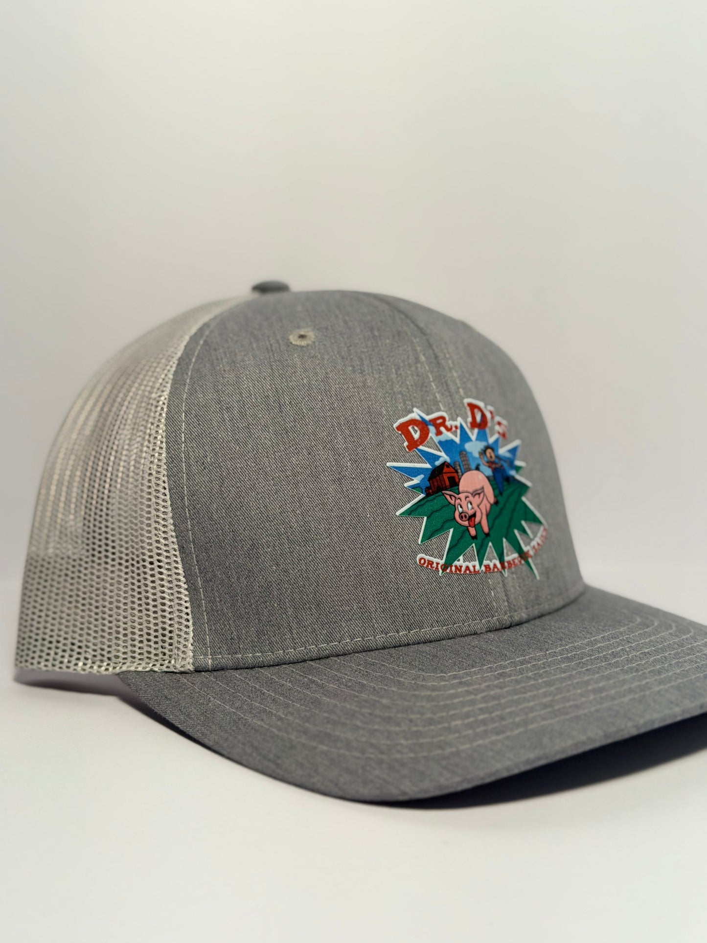 Dr. D's Trucker Snapback Hat (Heather Grey/ Light Grey)